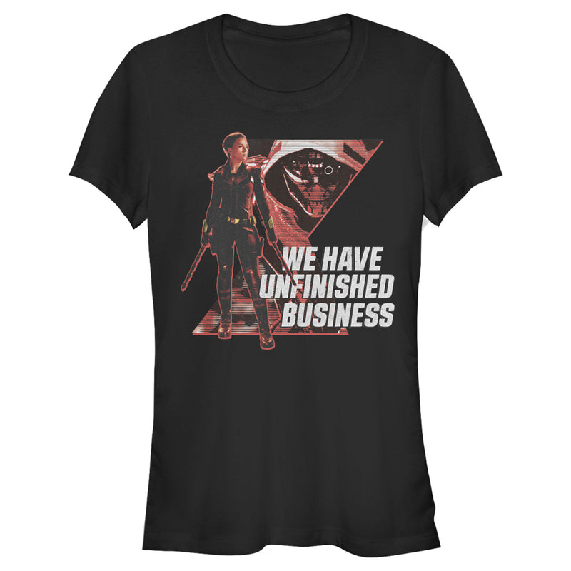 Junior's Marvel Black Widow Unfinished Business T-Shirt