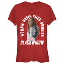 Junior's Marvel Black Widow Business T-Shirt