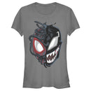 Junior's Marvel Spider-Man Miles Venom Mask T-Shirt