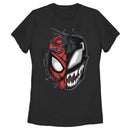 Women's Marvel Spider-Man Venom Mask Split T-Shirt