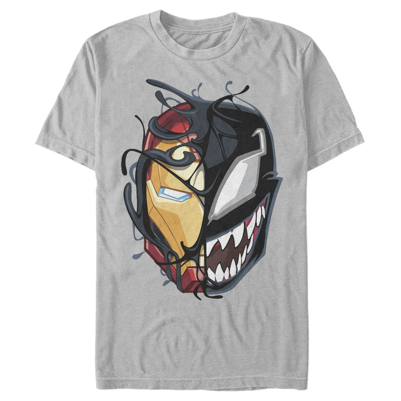 Men's Marvel Iron Man Venom Mask Split T-Shirt