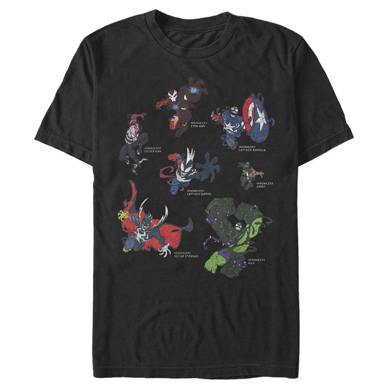 Men's Marvel Venomized Hero Circle T-Shirt