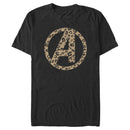 Men's Marvel Leopard Animal Avengers Logo T-Shirt