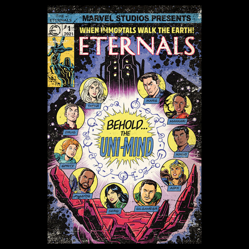 Junior's Marvel Eternals Retro Comic Book Cover T-Shirt