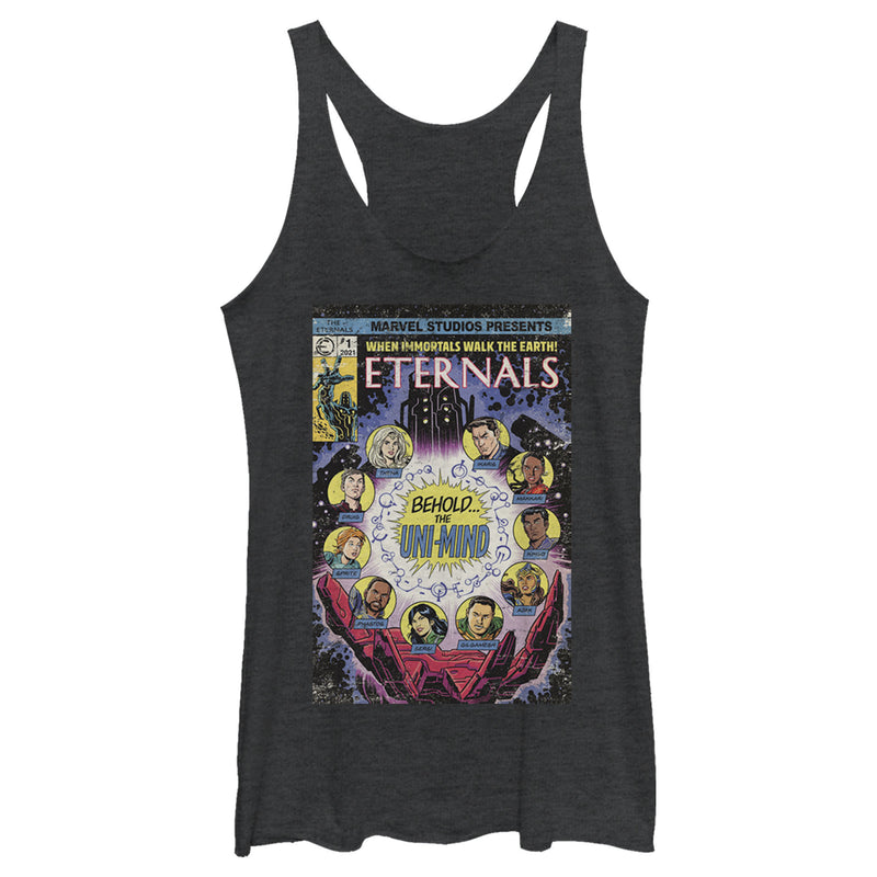 Women's Marvel Eternals Retro Comic Book Cover Racerback Tank Top