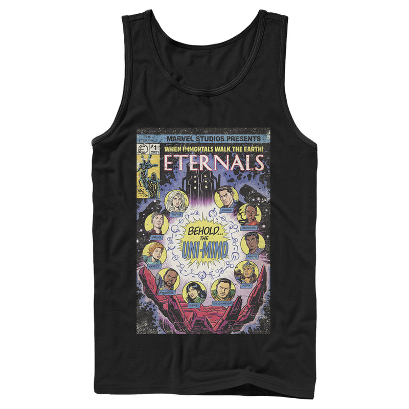 Men's Marvel Eternals Retro Comic Book Cover Tank Top