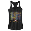 Junior's Marvel Eternals Animated Vertical Boxes Poster Racerback Tank Top