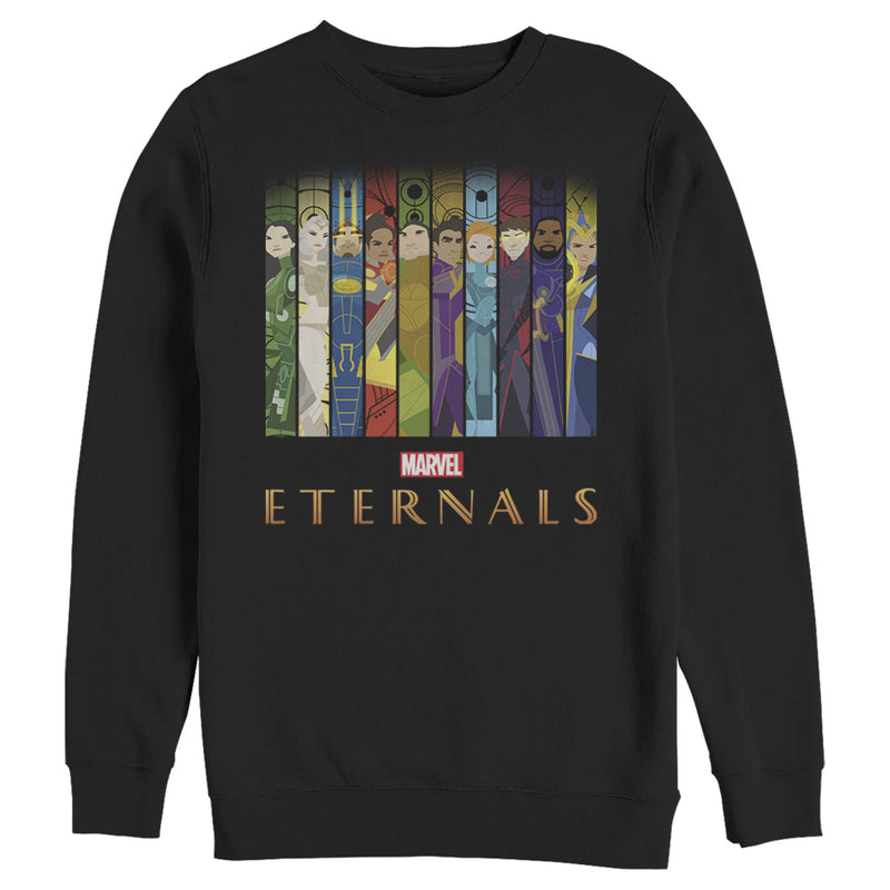 Men's Marvel Eternals Animated Vertical Boxes Poster Sweatshirt