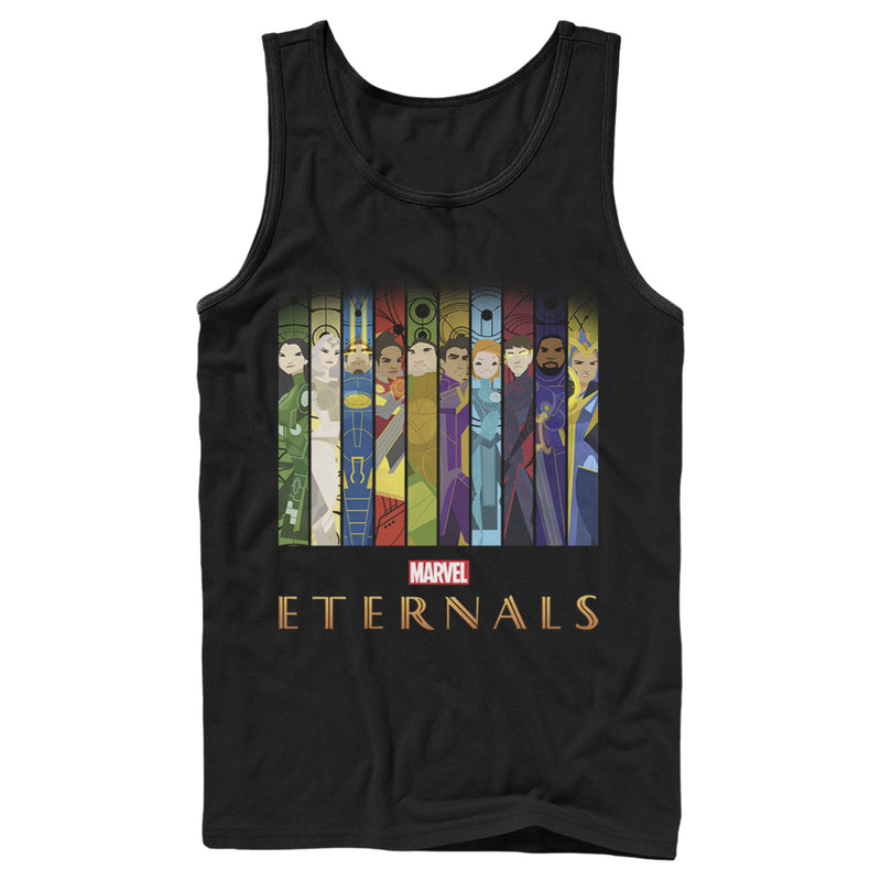 Men's Marvel Eternals Animated Vertical Boxes Poster Tank Top