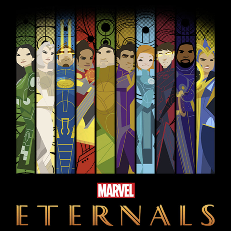 Men's Marvel Eternals Animated Vertical Boxes Poster Tank Top