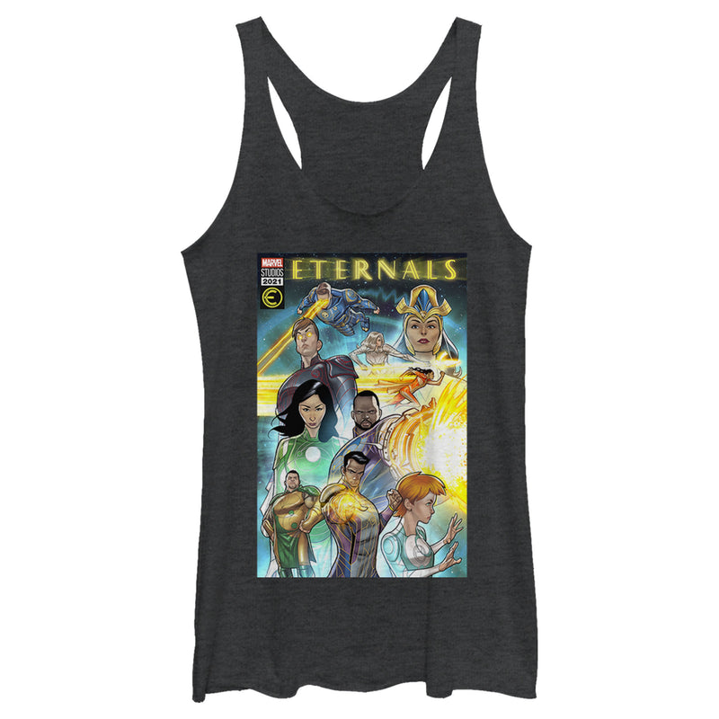 Women's Marvel Eternals Comic Book Cover Racerback Tank Top