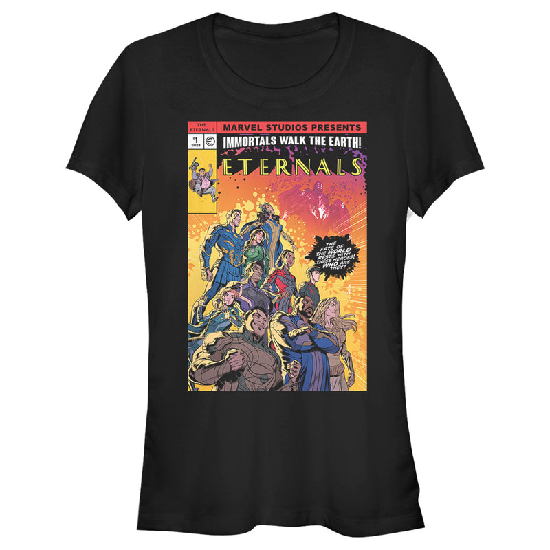 Junior's Marvel Eternals Heroes Comic Book Cover T-Shirt