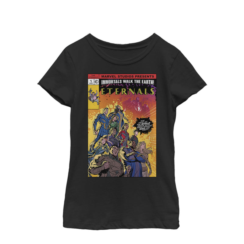 Girl's Marvel Eternals Heroes Comic Book Cover T-Shirt