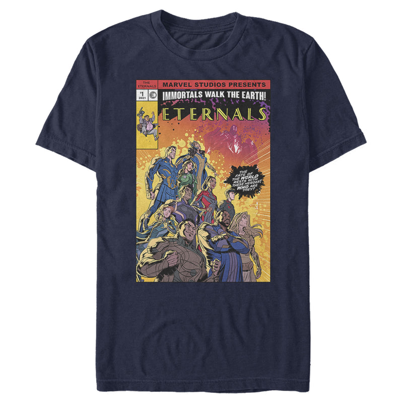 Men's Marvel Eternals Heroes Comic Book Cover T-Shirt