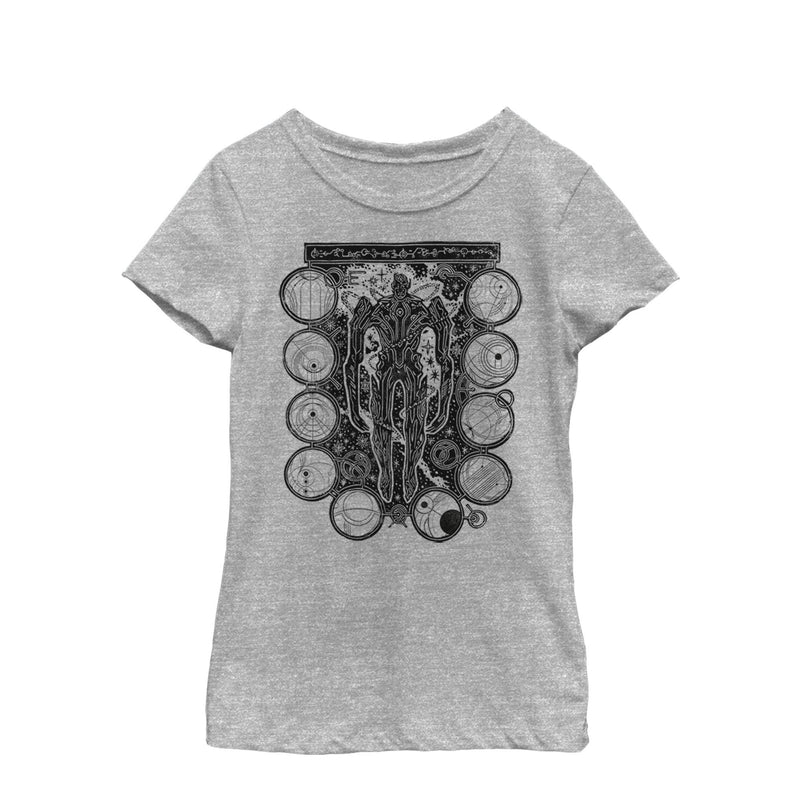 Girl's Marvel Eternals Kro Wood Stamp Circles T-Shirt