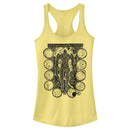 Junior's Marvel Eternals Kro Wood Stamp Circles Racerback Tank Top