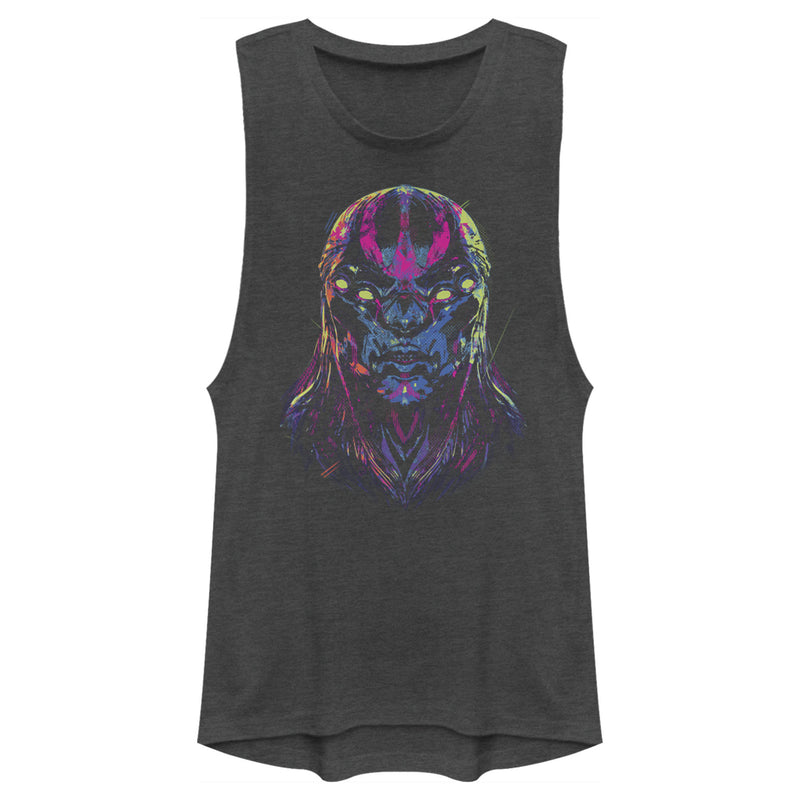 Junior's Marvel Eternals Kro Devious Face Festival Muscle Tee