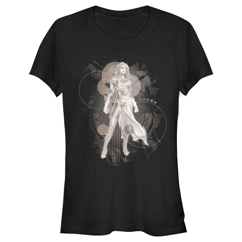 Junior's Marvel Eternals Thena Circles T-Shirt