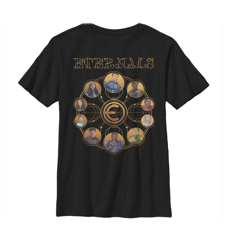 Boy's Marvel Eternals Circular Gold T-Shirt