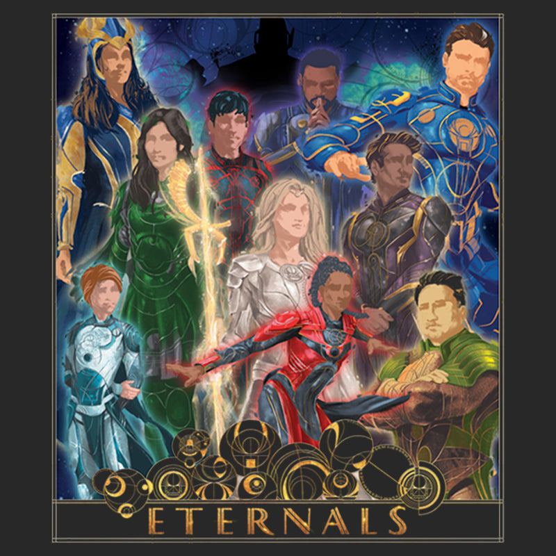 Women's Marvel Eternals Watercolor Poster T-Shirt