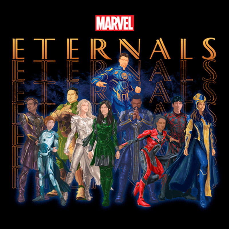 Junior's Marvel Eternals Group Repeating T-Shirt