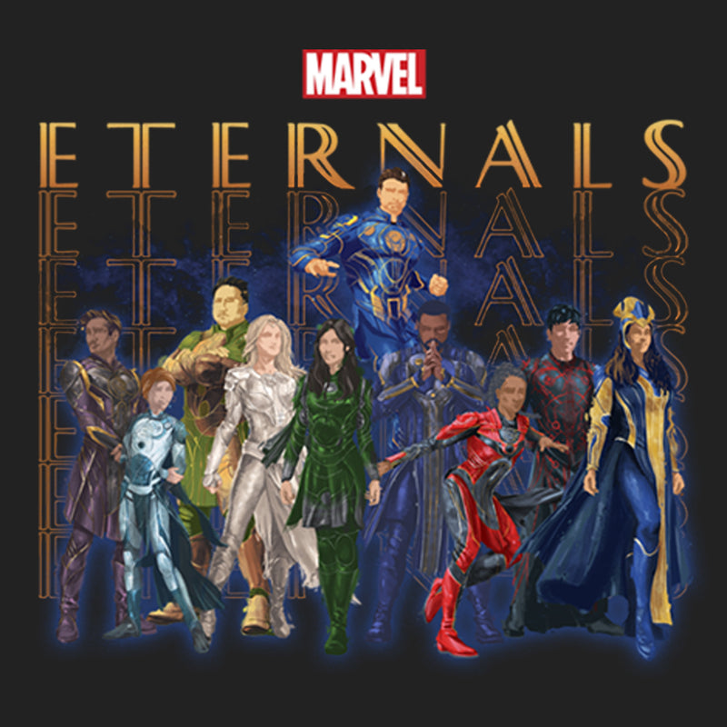 Junior's Marvel Eternals Group Repeating Festival Muscle Tee