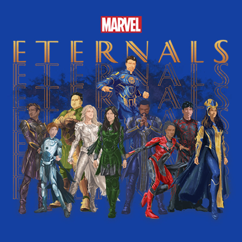 Men's Marvel Eternals Group Repeating T-Shirt