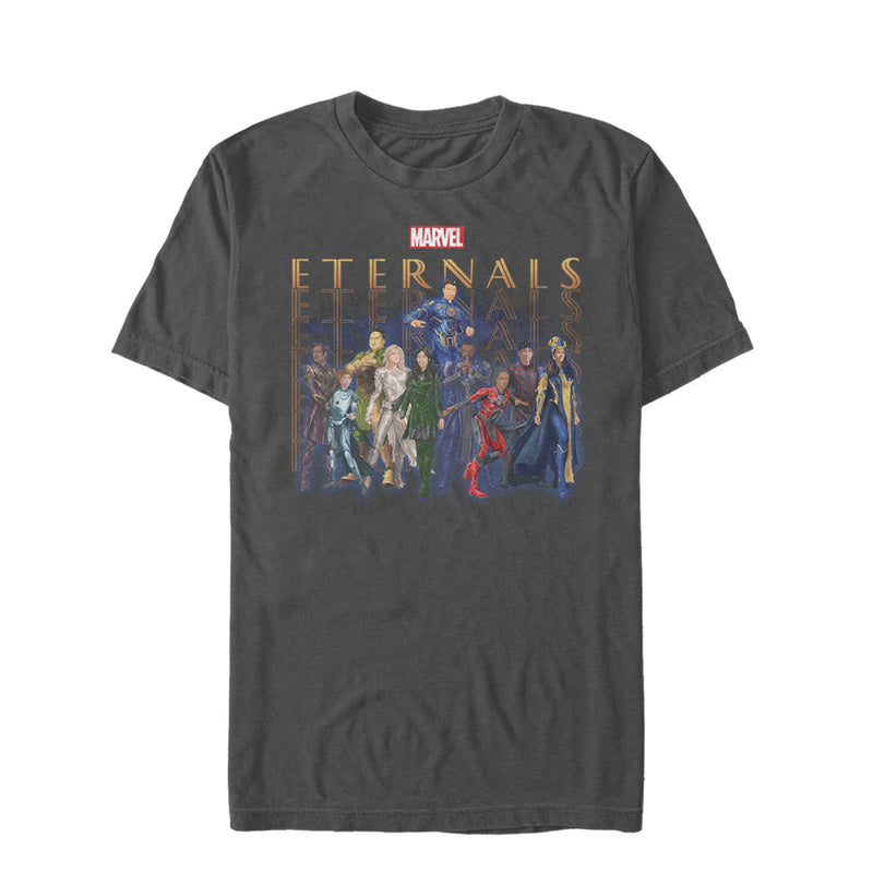 Men's Marvel Eternals Group Repeating T-Shirt