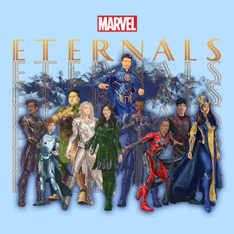 Men's Marvel Eternals Group Repeating T-Shirt