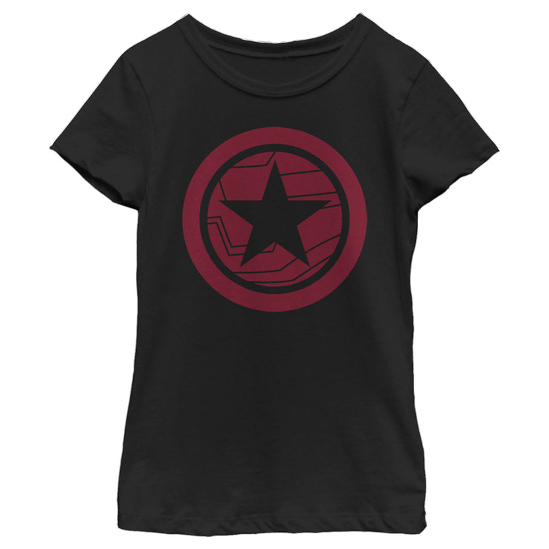 Girl's Marvel The Falcon and the Winter Soldier Red Shield T-Shirt