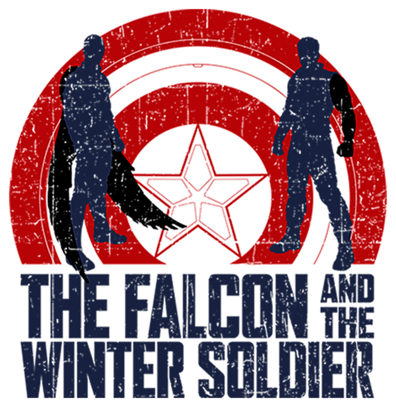 Girl's Marvel The Falcon and the Winter Soldier Silhouette Logo T-Shirt