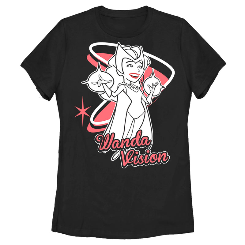 Women's Marvel WandaVision Wanda Cartoon T-Shirt