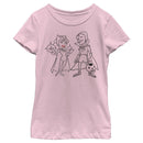 Girl's Marvel WandaVision Outline Sketch T-Shirt