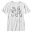Boy's Marvel WandaVision Outline Sketch T-Shirt
