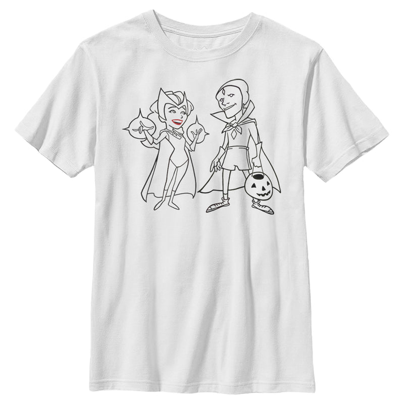 Boy's Marvel WandaVision Outline Sketch T-Shirt