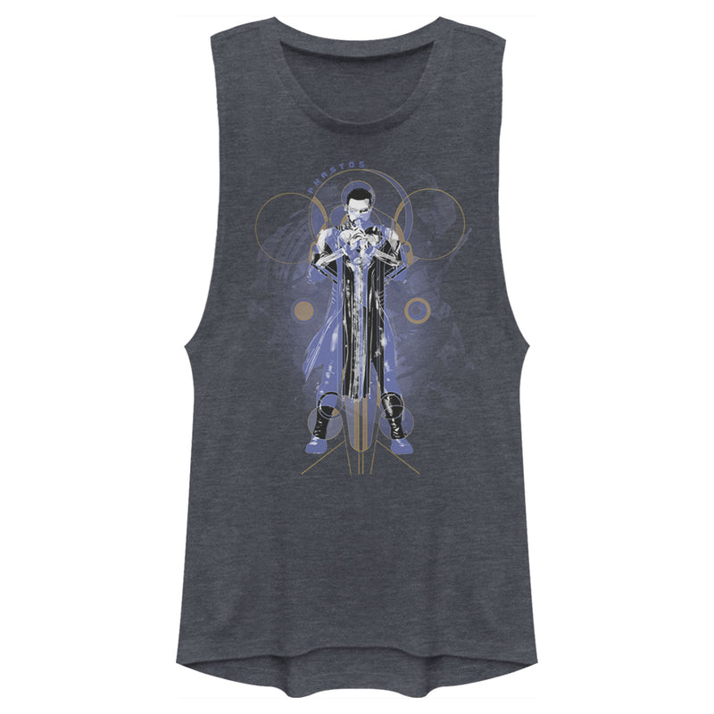 Junior's Marvel Eternals Phastos Circles Festival Muscle Tee