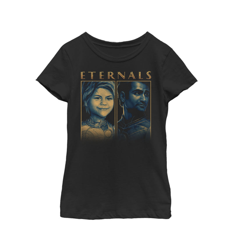 Girl's Marvel Eternals Sprite and Kingo T-Shirt