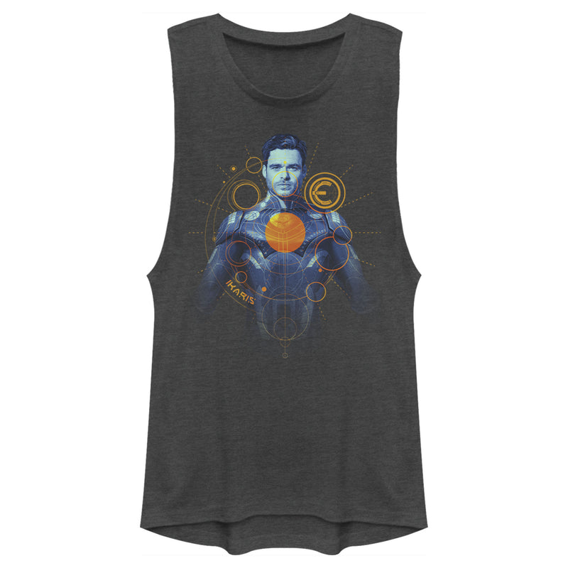 Junior's Marvel Eternals Ikaris Circles Festival Muscle Tee