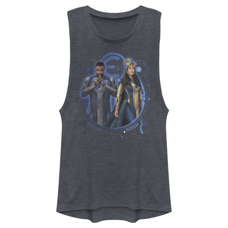 Junior's Marvel Eternals Phastos and Ajak Duo Festival Muscle Tee