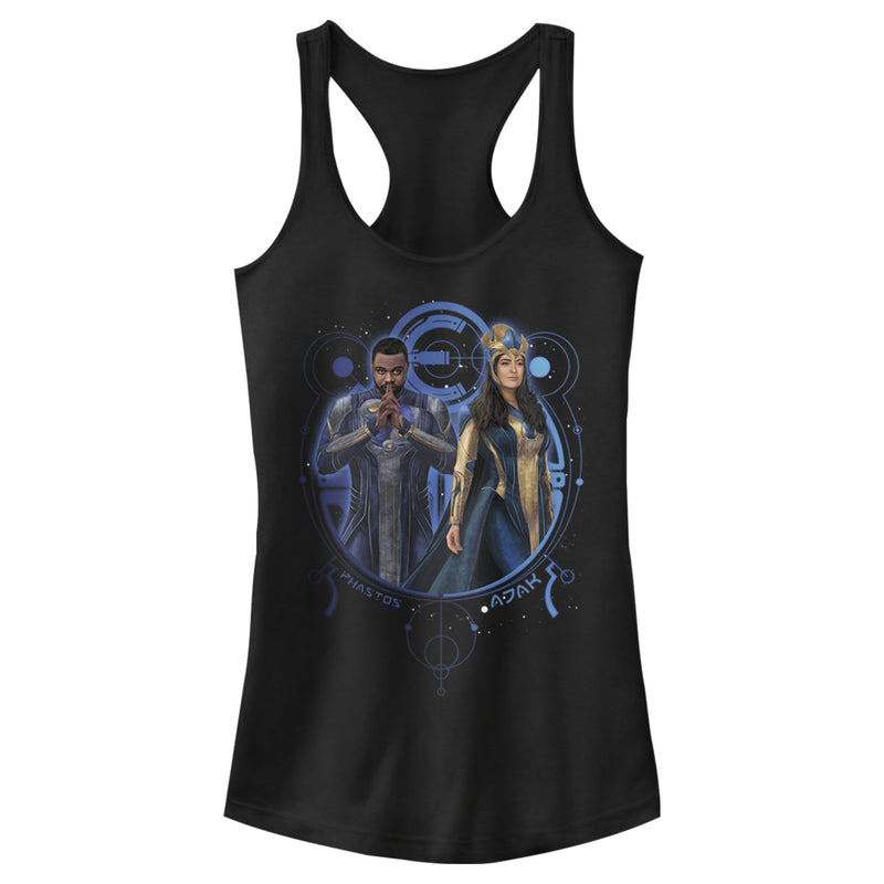 Junior's Marvel Eternals Phastos and Ajak Duo Racerback Tank Top