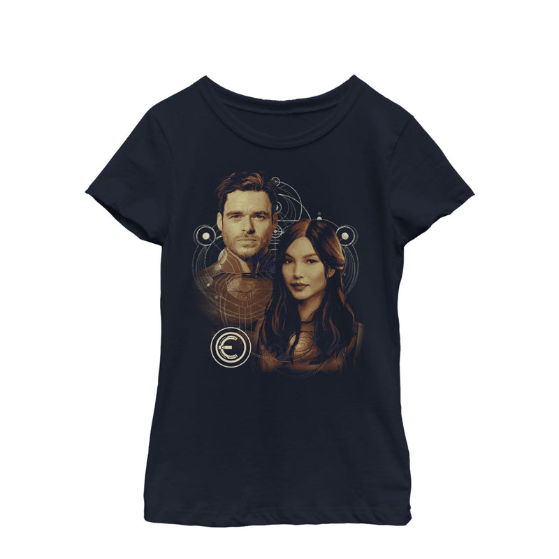 Girl's Marvel Eternals Sersi and Ikaris T-Shirt