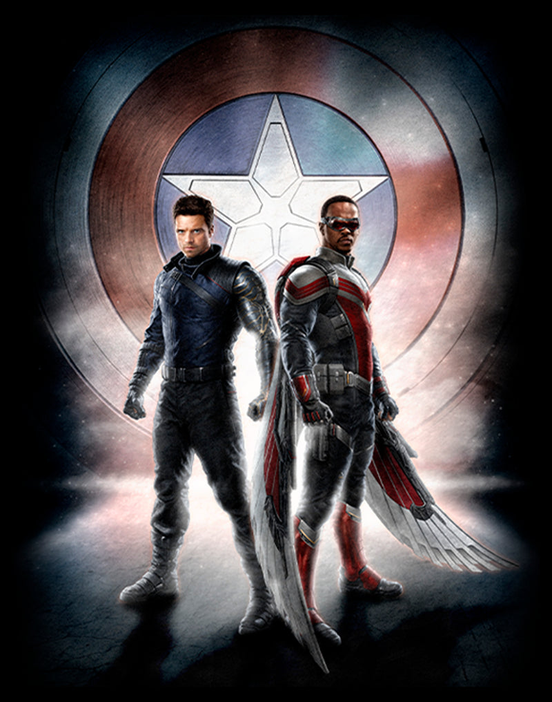 Junior's Marvel The Falcon and the Winter Soldier Team Poster T-Shirt