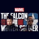 Junior's Marvel The Falcon and the Winter Soldier Photo Logo T-Shirt