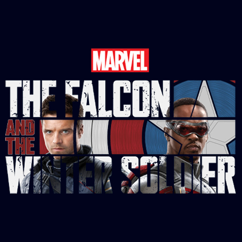 Junior's Marvel The Falcon and the Winter Soldier Photo Logo T-Shirt