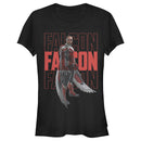 Junior's Marvel The Falcon and the Winter Soldier Falcon Repeating T-Shirt