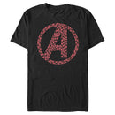 Men's Marvel Avengers Valentine's Small Hearts Logo T-Shirt