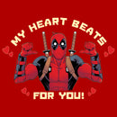 Men's Marvel Deadpool My Heart Beats For You T-Shirt