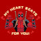 Men's Marvel Deadpool My Heart Beats For You T-Shirt