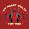 Women's Marvel Deadpool My Heart Beats For You T-Shirt