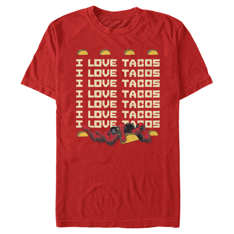 Men's Marvel Deadpool I Love Tacos T-Shirt